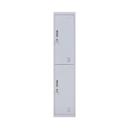 2-Door Vertical Locker for Office Gym Shed School Home Storage