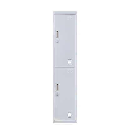 2-Door Vertical Locker for Office Gym Shed School Home Storage