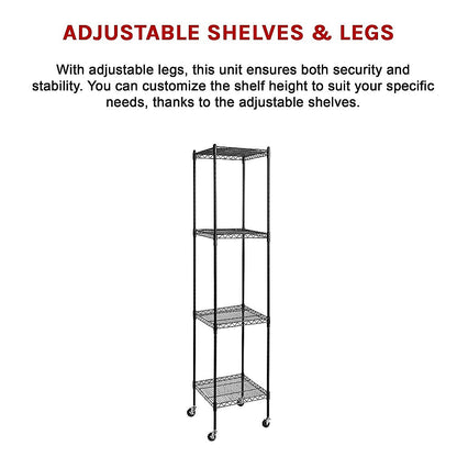 Modular Wire Storage Shelf 450 x 450 x 1800mm Steel Shelving