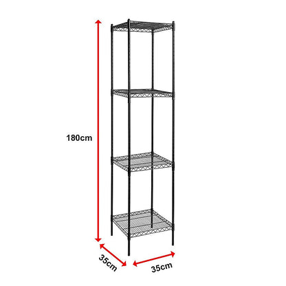 Modular Wire Storage Shelf 350 x 350 x 1800mm Steel Shelving